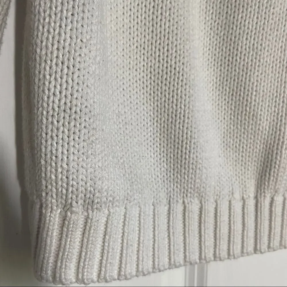J.Crew Fair Isle White Pullover Sweater Crew Neck